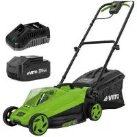 Vito Tondeuse à gazon 300M2 - Batterie lithium 20V 4.0Ah Largeur de coupe 32 cm Bac 30L - 3 hauteurs réglables 25 à 45mm