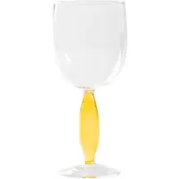 Zafferano Verre À Vin Rouge Collection Dorici Lot De 4 Pièces En Verre Borosilicaté Soufflé À La Bouche Avec Tige Creuse Couleur Transparent Jaune Or