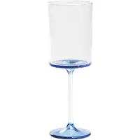 Zafferano Discobolo Lot De 4 Verres À Vin Blanc En Verre Borosilicate Soufflé À La Main, Tige Mince Et Fond Bluino Élégant Pour Vins Et Vins Mousseux