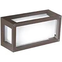 Zafferano Applique Et Plafonnier Ip54 En Aluminium Verni Corten, Style Moderne Pour Intérieur Et Extérieur, Culot E27, Dimensions 12,2X25X9,5 Cm