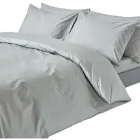 Homescapes Literie gris argenté densité de fil 200, 230 x 220 cm