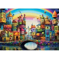 Yazz Puzzle Rainbow City - bunte Puzzle 1000 Teile