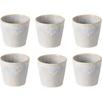 Costa Nova Tasses à espresso artisanales Grespresso – Lot de 6 – Gris – Grès portugais – 90 ml – Hauteur 6 cm