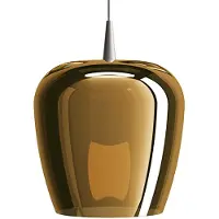 Zafferano Suspension Bilia 230V Led 8W En Aluminium Et Verre Borosilicaté Soufflé À La Bouche Couleur Bronze, Design En Cloche Hauteur 333 Cm