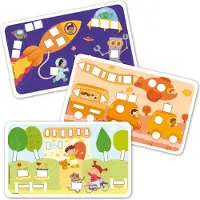 PlayMais -cartes décorer formes couleurs, 24pcs.