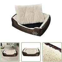The Living Store Lit chaud pour chien avec coussin XL