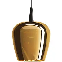 Zafferano Suspension Bilia 230V Nude Led 8W 3000K Diffuseur En Verre Borosilicaté Soufflé À La Bouche Couleur Noir Et Bronze Diamètre 18Cm