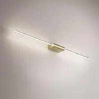 Zafferano Brilliant Applique Et Plafonnier En Aluminium Finition Or, Design Linéaire Et Compact Avec Diffuseur En Polycarbonate, Efficacité Led 9W, 87.2Cm
