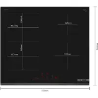Bosch Table de cuisson induction 60cm 4 feux 6900w noir - - PVS63KHC1E -