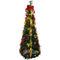 Kruzzel Ruhhy 26757 Arbre de Noël pliant avec ornements 1,8 m