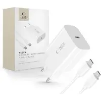 Tech-Protect Nc20W Chargeur réseau à 1 port Pd20W + Câble Type-C Blanc