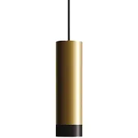 Zafferano Tubotto Lampe À Suspension Led 8W 3000K Finition Or Et Noir Design Moderne En Aluminium Anodisé Pour Éclairage D'Intérieur Élégant