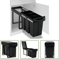 The Living Store Collecteur de déchets Soft-Close 36 L