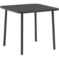 Syfax Table de jardin gris foncé 80x80x72 cm acier