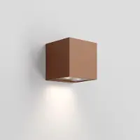 Zafferano Applique Asymétrique À 2 Lumières Pour Extérieur Forward, Structure En Aluminium Finition Corten, Led 3000K, 10.5W, Protection Ip54, 12X12X12 Cm