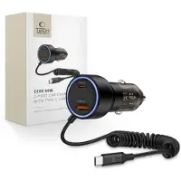 Tech-Protect Cc05 2-Port Car Charger Pd60W + Cable Black