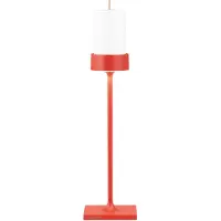 Zafferano Perpetua Lampe De Table Rechargeable À Led H-Tall Structure En Aluminium Moulé Sous Pression, Finition Couleur Rouge, Design Sans Fil Professionnel