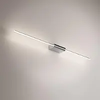 Zafferano Brilliant Applique Et Plafonnier Linéaire Led En Chrome Poli, Design Minimaliste Pour Intérieur, Polyvalent, 9W, Longueur 87,2 Cm, Ip20, 360 Degrés