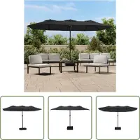 The Living Store double parasol noir 449x245 cm