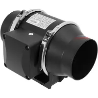 OEM Ventilateur en ligne, débit d'air élevé, fonctionnement silencieux, 100 mm, noir, 220 V, norme UE