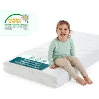 Neu.haus Matelas pour enfant 90 x 200 cm, matelas en mousse à froid, blanc