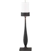 Zafferano Perpetua Lampe De Table Baroque Sans Fil En Aluminium Moulé Sous Pression, Finition Noire, Module Led, Batterie Remplaçable Et Variateur Tactile