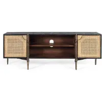 GINER Y COLOMER Meuble TV Avenue en bois de manguier, 56 cm x 150 cm x 40 cm,