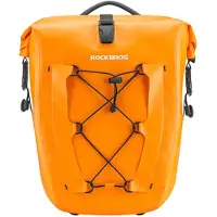 RockBros Sacoche étanche pour vélo, réglable, 25-32 l, orange