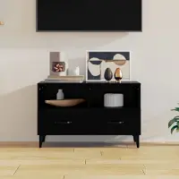 Prolenta Maison Exclusive - Meuble TV noir 80x36x50 cm Matériau dérivé du bois