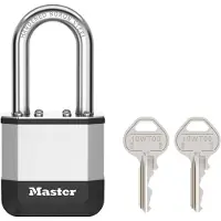 Master Lock Elite 38mm Girth Strap 45mm Argenté
