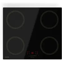 Klarstein Victoria Plaque À Induction Encastrable - 4 Zones, 7000 W Avec Boosters, Curseur & Minuterie, Verrouillage Parental, Vitrocéramique Noire, Largeur 59 cm