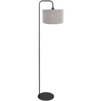 Mexlite - lampadaire - Forma - noir - métal textile - lampe d'ambiance - E27 - 4779ZW