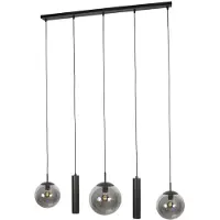 Steinhauer Lampe pendante de conception Bollique Noir à 5 lumières