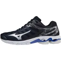 Mizuno Chaussure de volley-ball V1GA216001 Wave Voltage, noire et bleue, taille 41