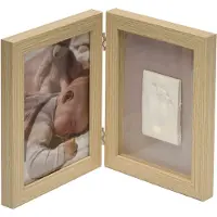Dooky Tischgestell für Foto und Holzfussabdruck