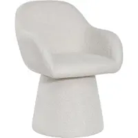 Duhome Chaise de salle à manger pivotante à 360° Fauteuil lounge en lin Chaise pivotante Moderne Chaise rembourrée pour le salon Chambre à coucher Bureau
