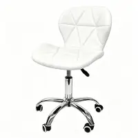 Supfine Chaise de bureau, chaise pivotante, réglable en hauteur, idéale pour le télétravail, couleur blanche