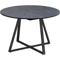 Vicco Table de salle à manger Loyd Anthracite/Noir 120-160 x 120 cm extensible, Model 59378