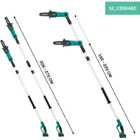 Vonroc Élagueuse sur perche sans fil 20V – 200 à 260 cm | 2 batteries 2.0ah et un chargeur rapide incl.
