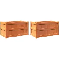 vidaXL Jardinières 2 pcs cire marron bois de pin massif