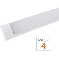Silamp Barrette LED de 150 cm, 48 W - Lot de 4 - Lumière chaude 2300K - 3500K