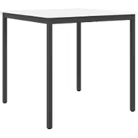 vidaXL Table de bar blanche 110 x 110 x 105 cm en pin massif