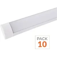 Silamp Barrette LED de 90 cm, 36 W - Lot de 10 - Blanc neutre, 4000 K - 5500 K