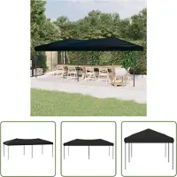 The Living Store Tente de réception pliante noire 3x6 m