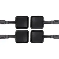 Piebert 6x poêlons à raclette 23178 10x10cm, revêtement antiadhésif, universel pour raclette