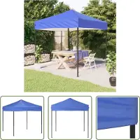 The Living Store Tente de réception pliante bleue 2x2 m
