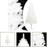 The Living Store Arbre de Noël artificiel Aiguilles naturelles Blanc 240 cm