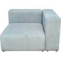 En.casa Canapé modulaire 'Suldal' élément d'angle avec accoudoir à droite 110 x 109 x 68 cm Cordon bleu clair