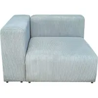 En.casa Canapé modulaire 'Suldal' élément d'angle avec accoudoir à gauche 110 x 109 x 68 cm Cordon bleu clair