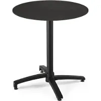 Oviala Table bistrot de jardin ronde inclinable 70 cm 4 places noir - Opera